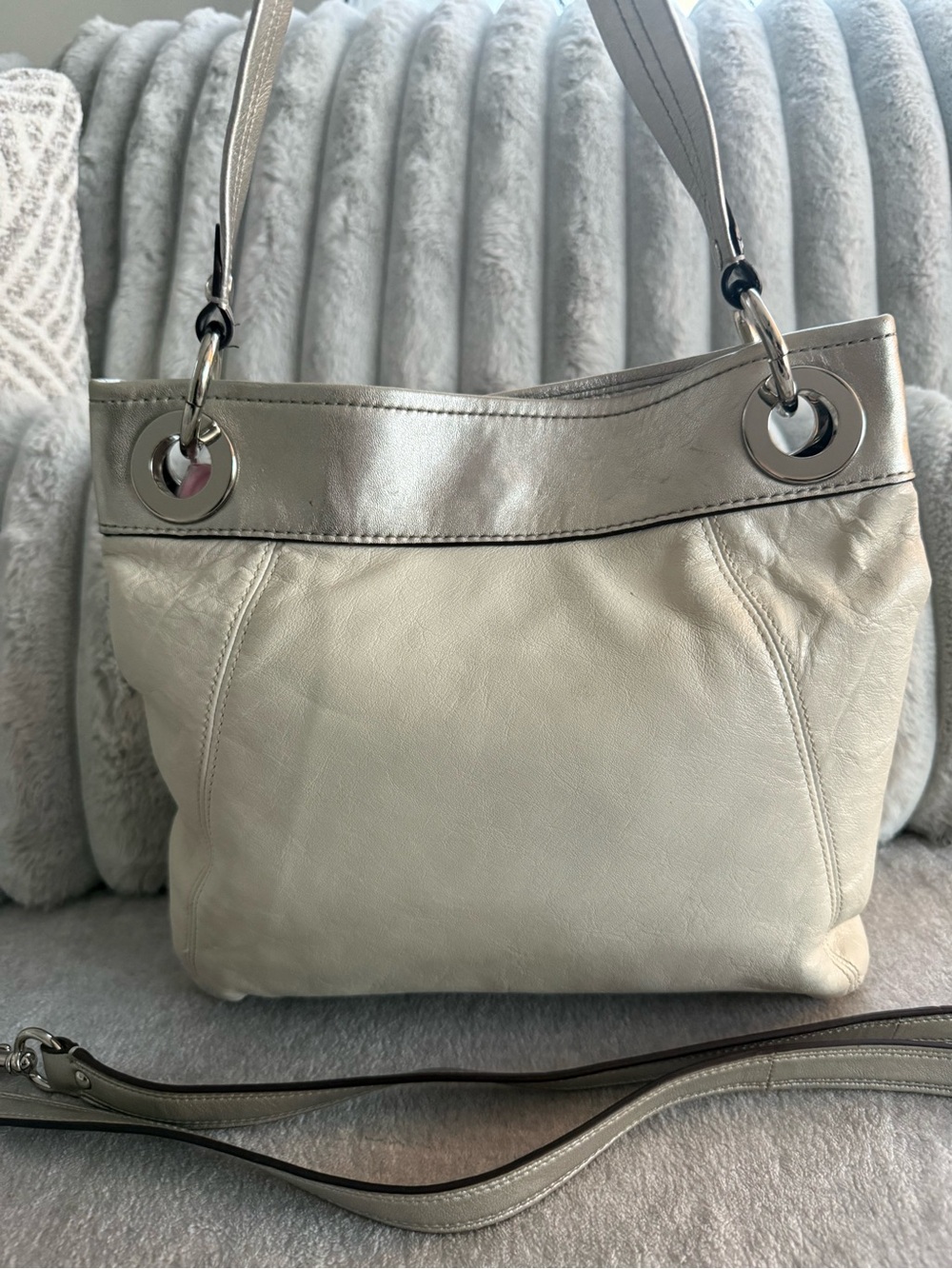 Coach Ashley Leather Hippie Convertible Pleated Crossbody - Picture 3 of 8